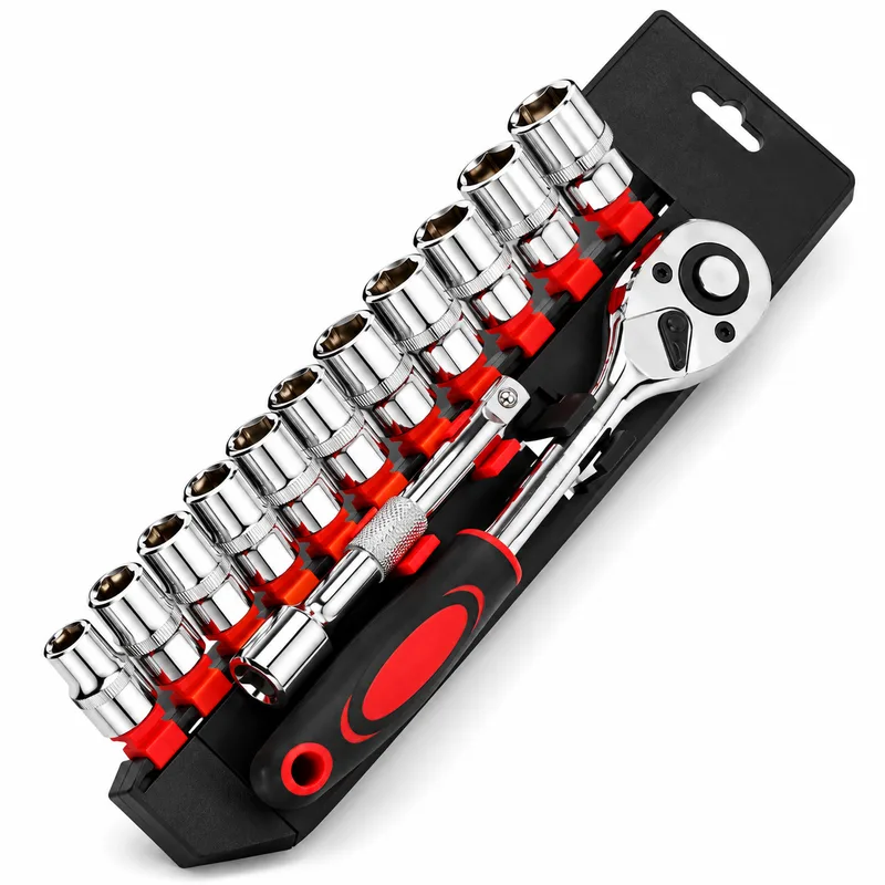 12 Pcs. Dr Socket Set – 1/2” Drive